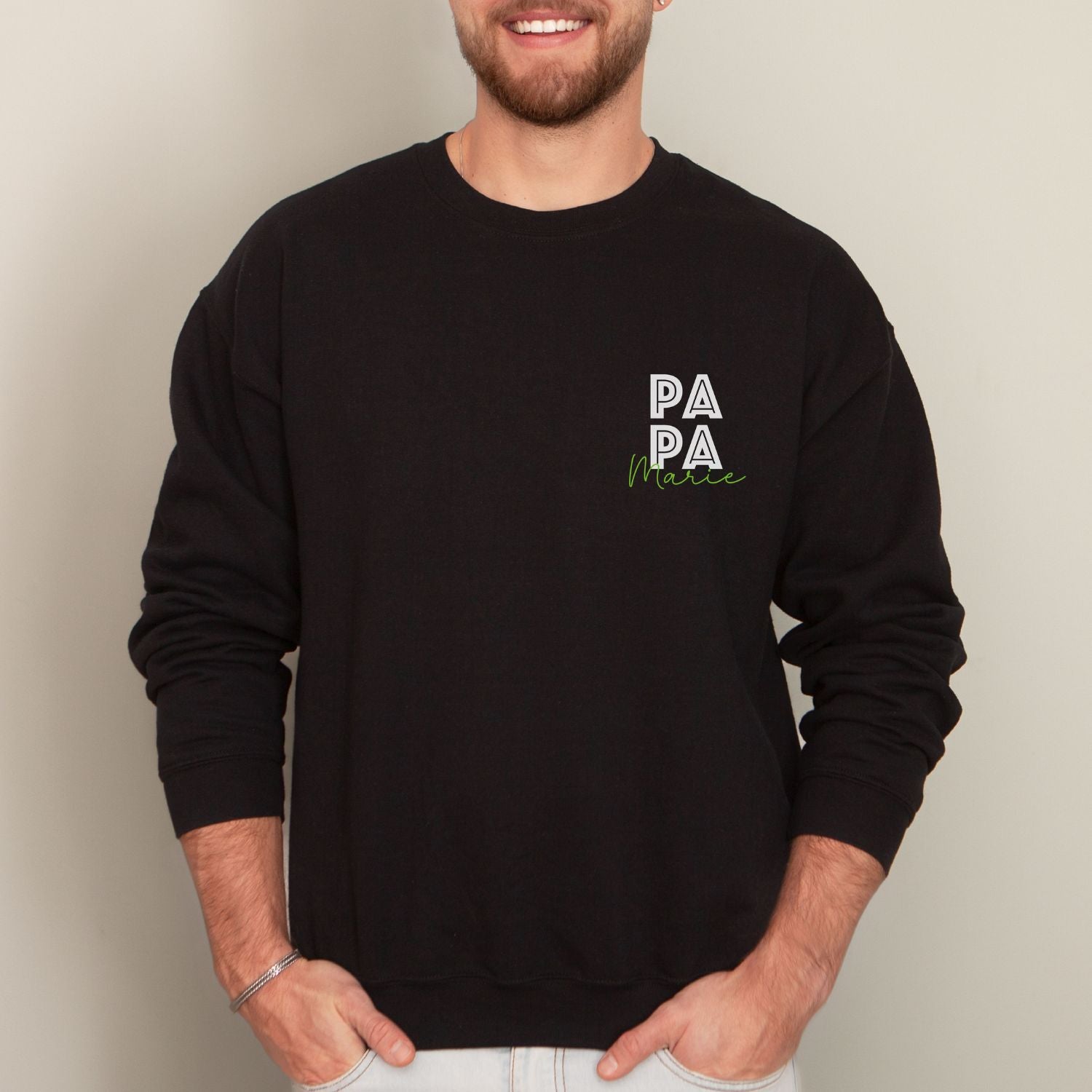 Papa-Pullover (personalisiert mit Kindername)