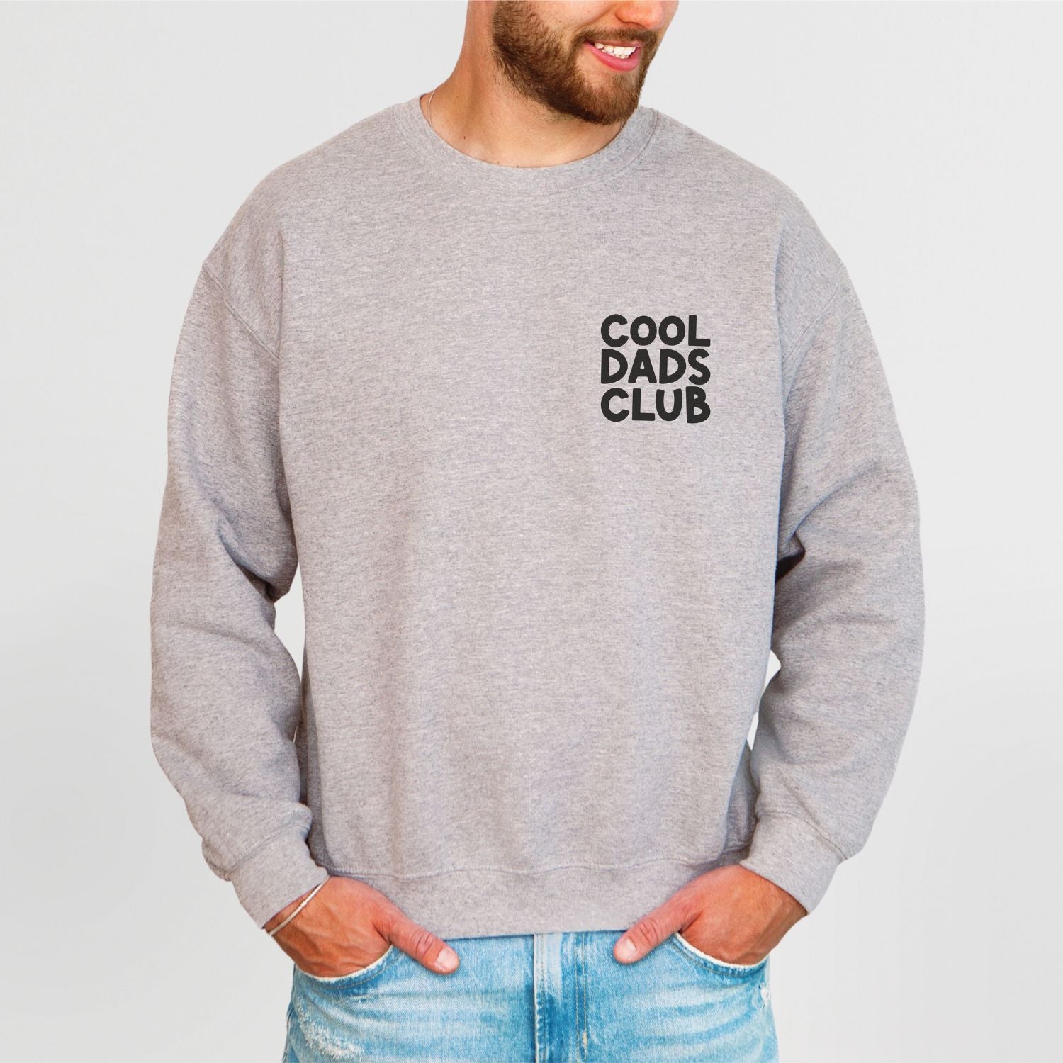  Papa-Sweater "COOL DADS CLUB" (grau-meliert), #Geschenk Vatertag