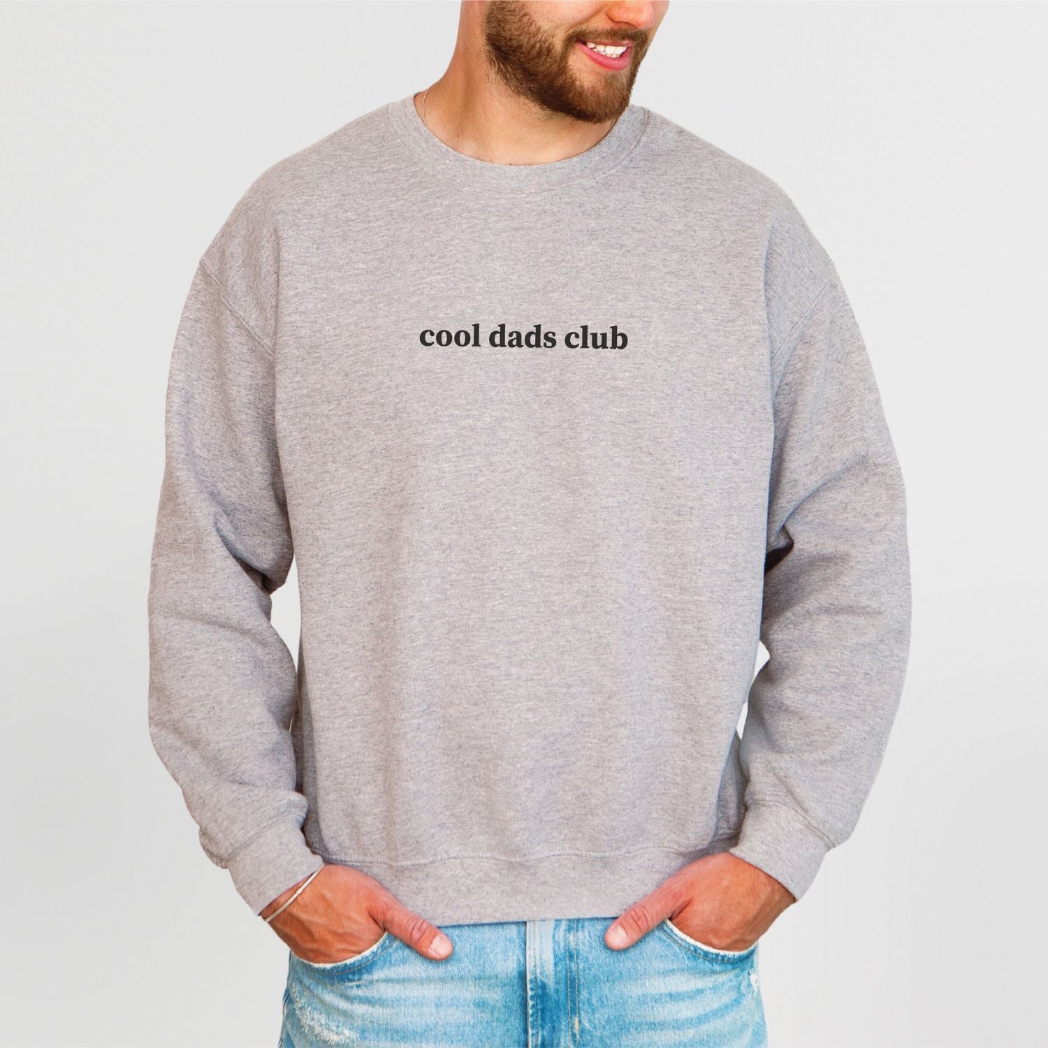 Papa-Sweater "cool dads club" (grau-meliert), #Geschenk Vatertag