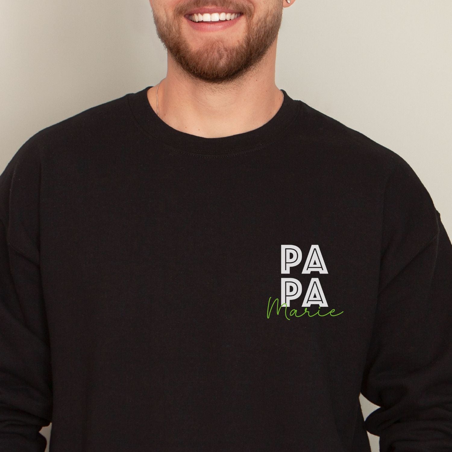 Papa-Sweater (personalisiert mit Kindername)