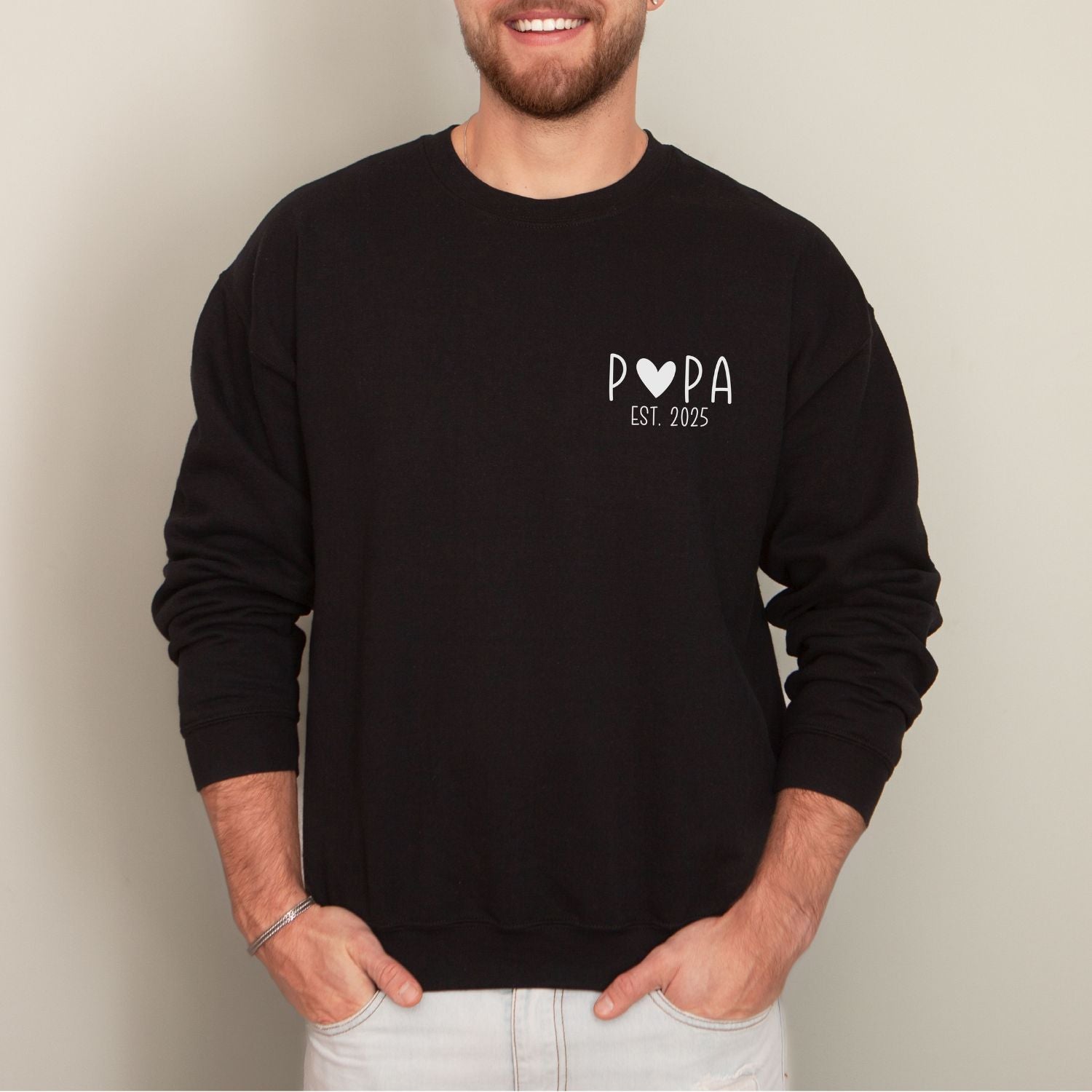 Papa Pullover "P♥PA  EST. 20...", #Geschenk Vatertag