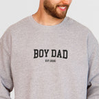 Pullover für Papa mit Aufdruck "Boy Dad - Est. 2026" (Jahreszahl änderbar)