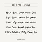 Schriftbeispiel (Personalisierung Spielzeugkorb)