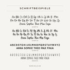 Schriftbeispiele für die Ärmel Personalisierung