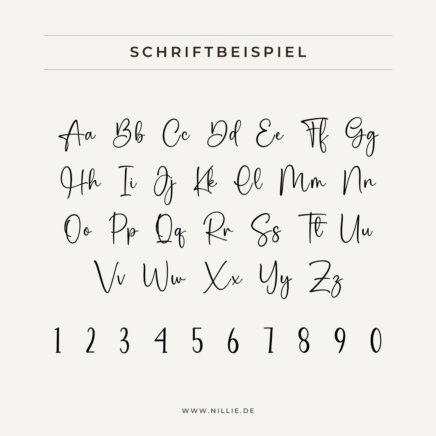 Grafik: Schriftprobe (für Geburtstagsshirt-Personalisierung Design #1)