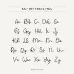 Grafik: Schriftprobe (für Schulkind-Shirt, Personalisierung Design #2)