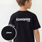 Schulkind T-Shirt (personalisiert mit Name und Jahr) für Junge