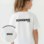 Schulkind T-Shirt (personalisiert mit Name und Jahr) für Mädchen