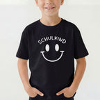"SCHULKIND" T-Shirt (schwarz) mit Smiley