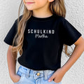 "Schulkind" T-Shirt (schwarz), personalisiert mit Name, nillie Design #5