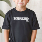 "Schulkind" T-Shirt (schwarz), personalisiert mit Name, nillie Design #7