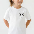 "SCHULKIND" T-Shirt (weiß) mit Emoji