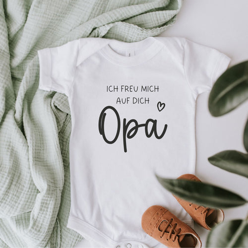 Babybody "Ich freu mich auf dich Opa", #Schwangerschaft verkünden
