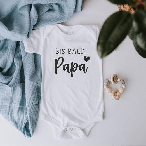 Babybody "Bis bald, Papa", #Schwangerschaft verkünden