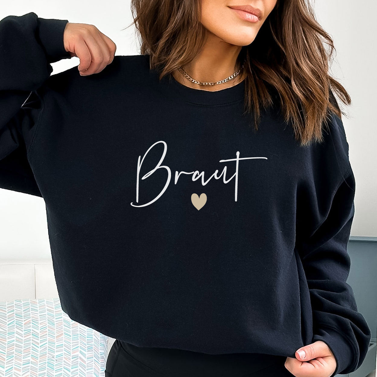 Sweater "Braut ♥" (schwarz)