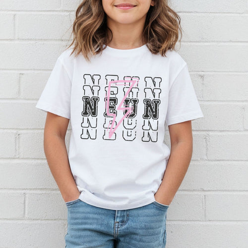 T-Shirt (weiß) für den Kindergeburtstag mit Geburtstagszahl im Retro-Style