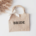Jutetasche "The Bride" für den JGA der Braut