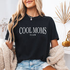 Mama T-Shirt (schwarz) mit weißen "COOL MOMS CLUB" Aufdruck