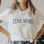 Mama T-Shirt (weiß) mit schwarzen "COOL MOMS CLUB" Aufdruck 