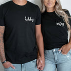 Partner-Shirts "Wifey" & "Hubby" als Geschenk für das Brautpaar