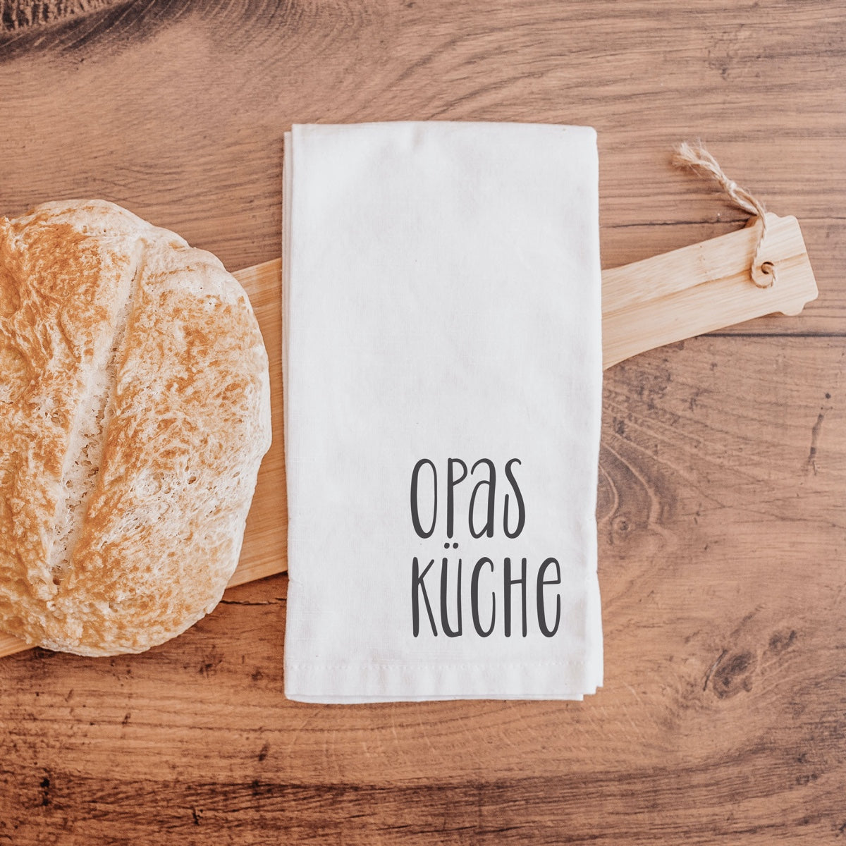 Geschenk für den Opa: Geschirrhandtuch „Opas Küche“