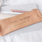 Federtasche mit Gravur: Teaching is my Passion + Name Lehrer