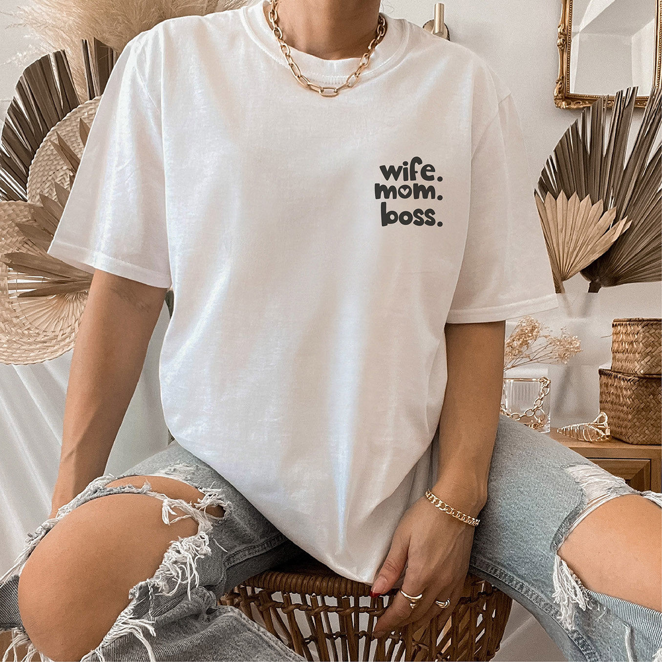 Geschenk Mama: T-Shirt (weiß) mit aufdrucdk: 