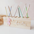 Stiftehalter "Ballerina", personalisiert mit Name - für Mädchen