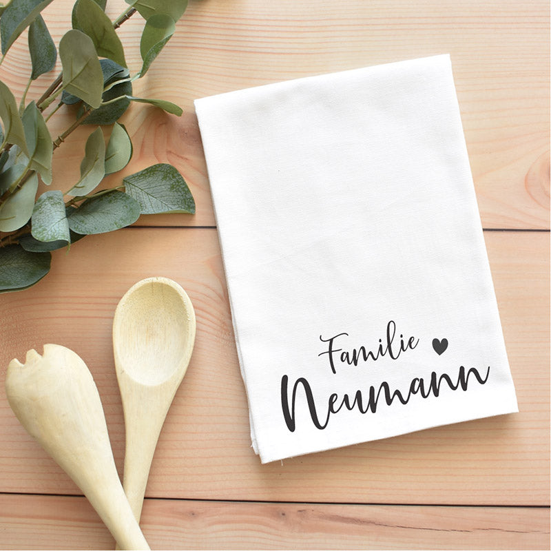 Geschenkidee Geschirrhandtuch (personalisiert mit Familienname)