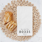 Geschirrtuch "Home Sweet Home" (mit PLZ & Ort), #Geschenk Einzug