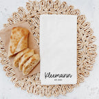 Personalisiertes Geschirrtuch mit Aufdruck des Familiennamens & Hochzeitsjahr, #Geschenkidee Hochzeit