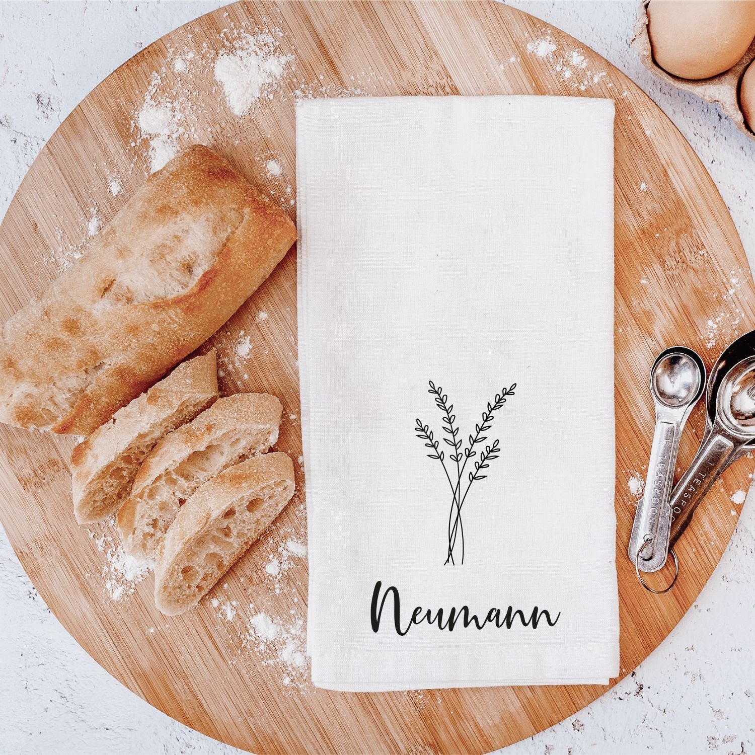 Personalisiertes Geschirrtuch (mit Nachname), #Geschenk Hochzeit