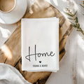Geschirrtuch "Home" (mit Namen) - Geschenkidee