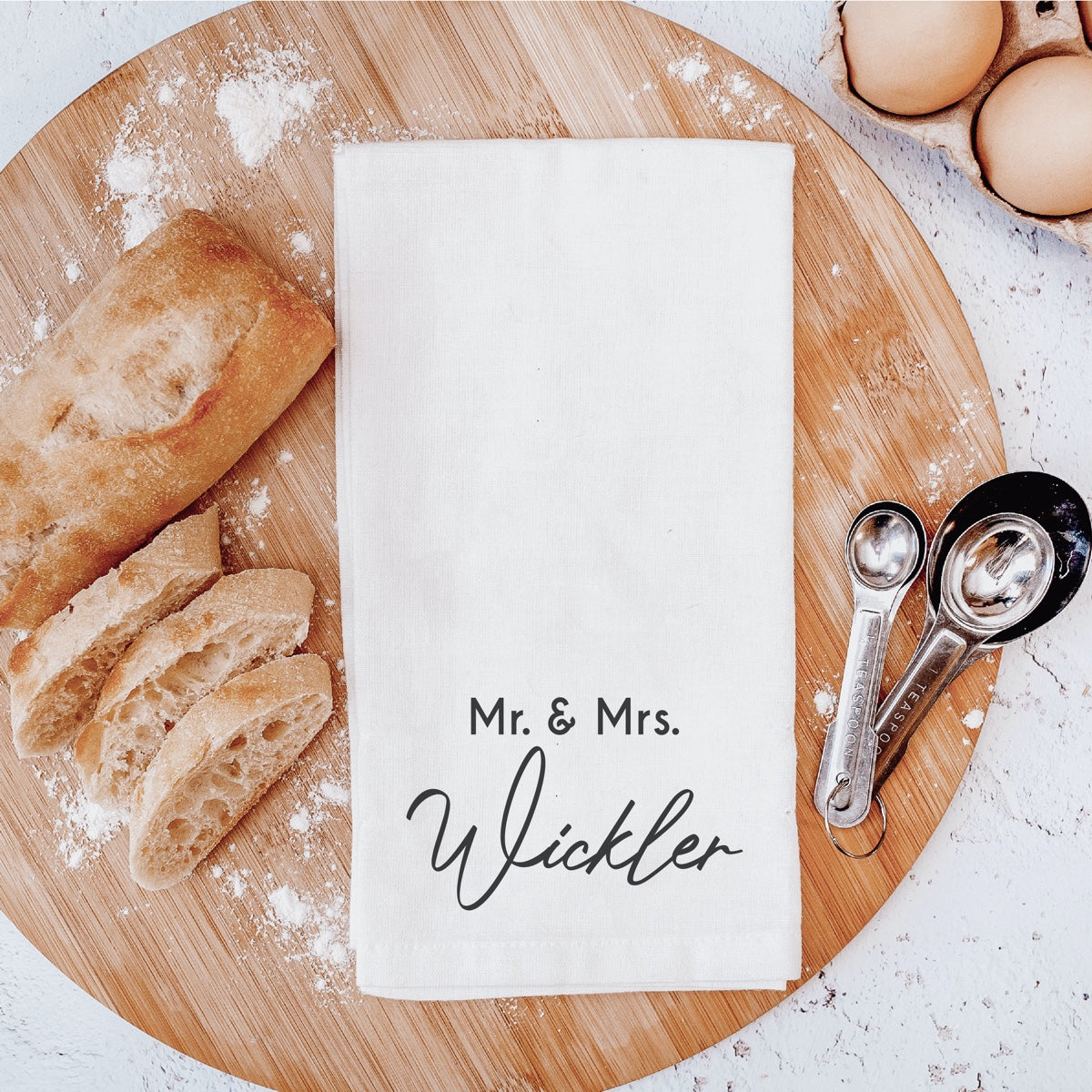Geschirrtuch (personalisiert )als Geschenk zur Hochzeit