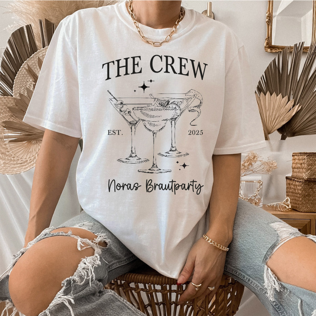 JGA T-Shirt "The Crew" (+ Personalisierung) für den JGA der Braut