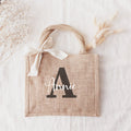 Jutetasche (personalisiert mit Name und Initiale)