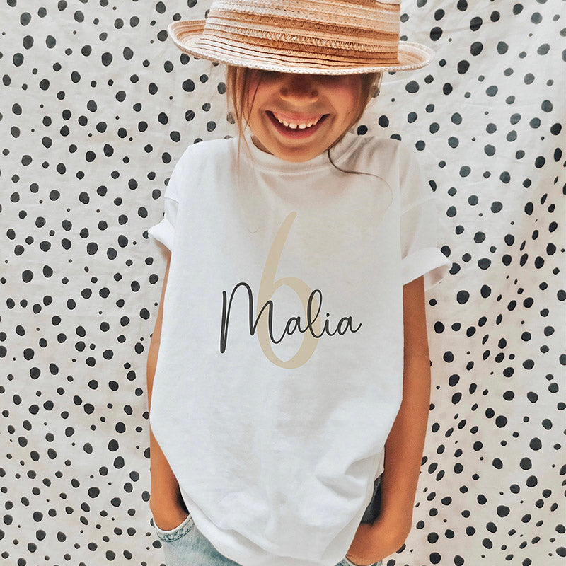 Geburtstagsshirt für Kinder (mit Name und Alter personalisiert)
