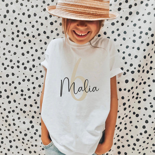 Geburtstagsshirt für Kinder (mit Name und Alter personalisiert)
