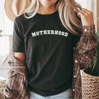Geschenk Mama: T-Shirt "MOTHERHOOD", schwarz