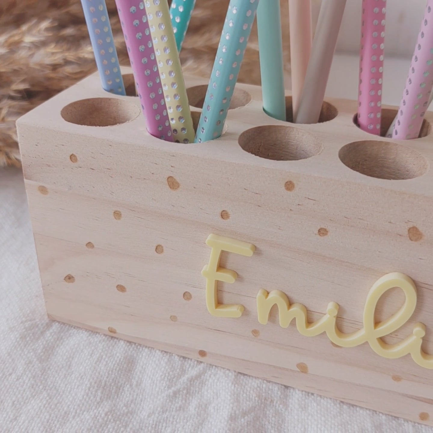 Geschenk Einschulung: Stiftehalter (personalisiert mit Name) 