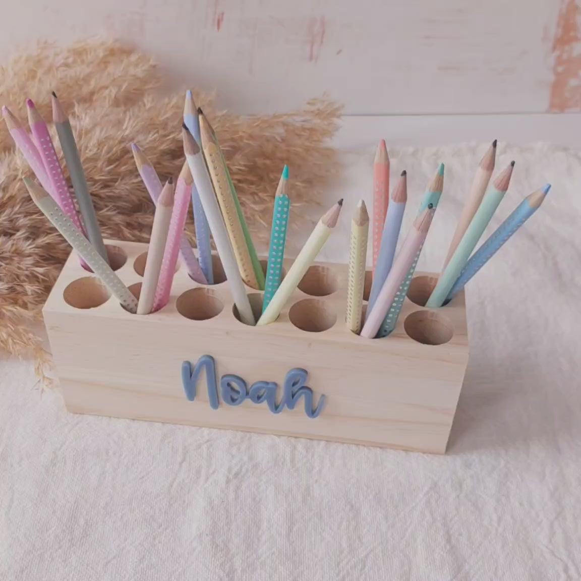 Geschenk Einschulung: Stiftebox (personalisiert mit Name)