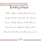 Schriftprobe (für Personalisierung der Kinderschürze)