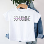 Schulkind T-Shirt (weiß) mit Name des Schulkindes