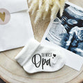 Geschenkidee: Babysocke "Du wirst Opa", um dem Papa deine Schwangerschaft zu verkünden