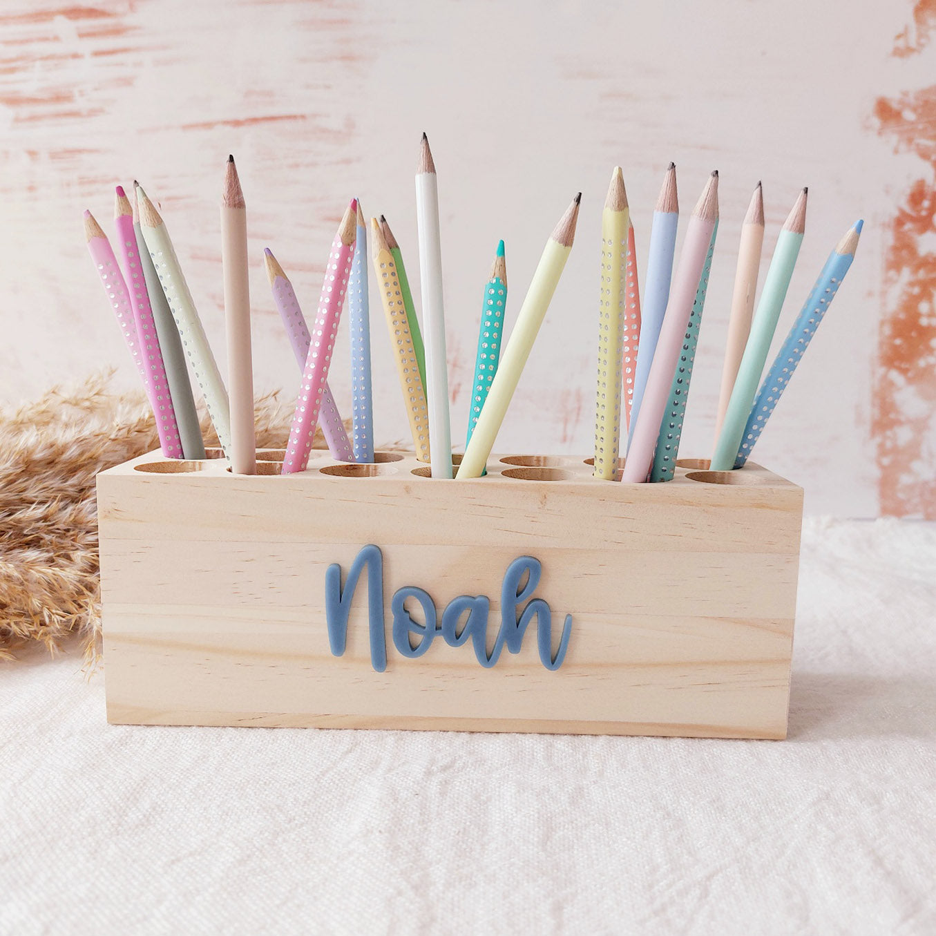 Geschenk Einschulung: Stiftebox (personalisiert mit Name)