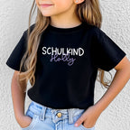 Schulkind T-Shirt (Mädchen) für die Einschulung, personalisiert mit Name