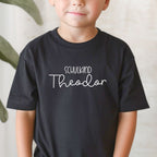 schwarzes Schulkind-Shirt (Junge) für die Einschulung, personalisiert mit Name