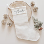 Weihnachtsstrumpf (personalisiert mit Name) zum Aufhängen am Kamin (Design #5 by nillie)